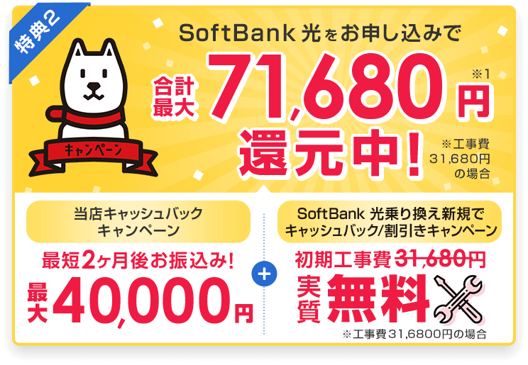 キャッシュバックキャンペーン